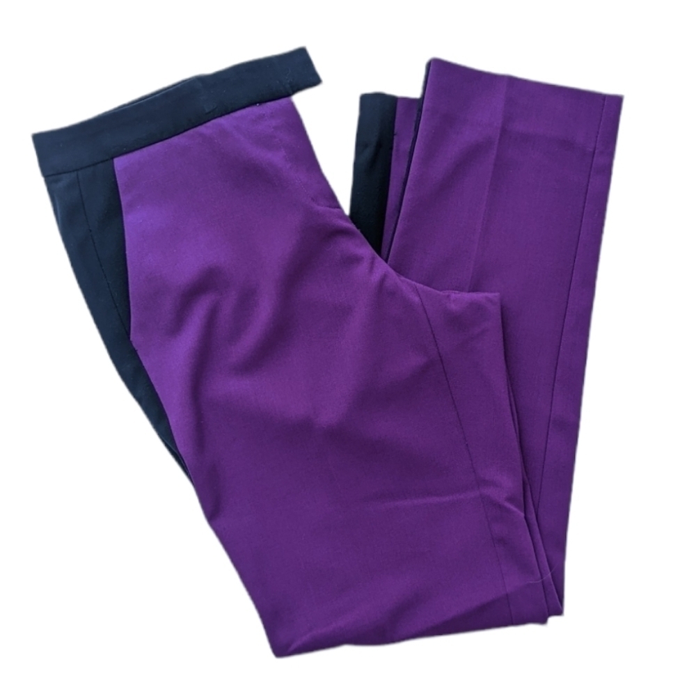 Vince Camuto Purple And Black Tuxedo Pants Size 4